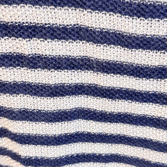 Eileen Fisher Summer Sweater, Blue & White Striped, Size XL - Picture 4 of 10